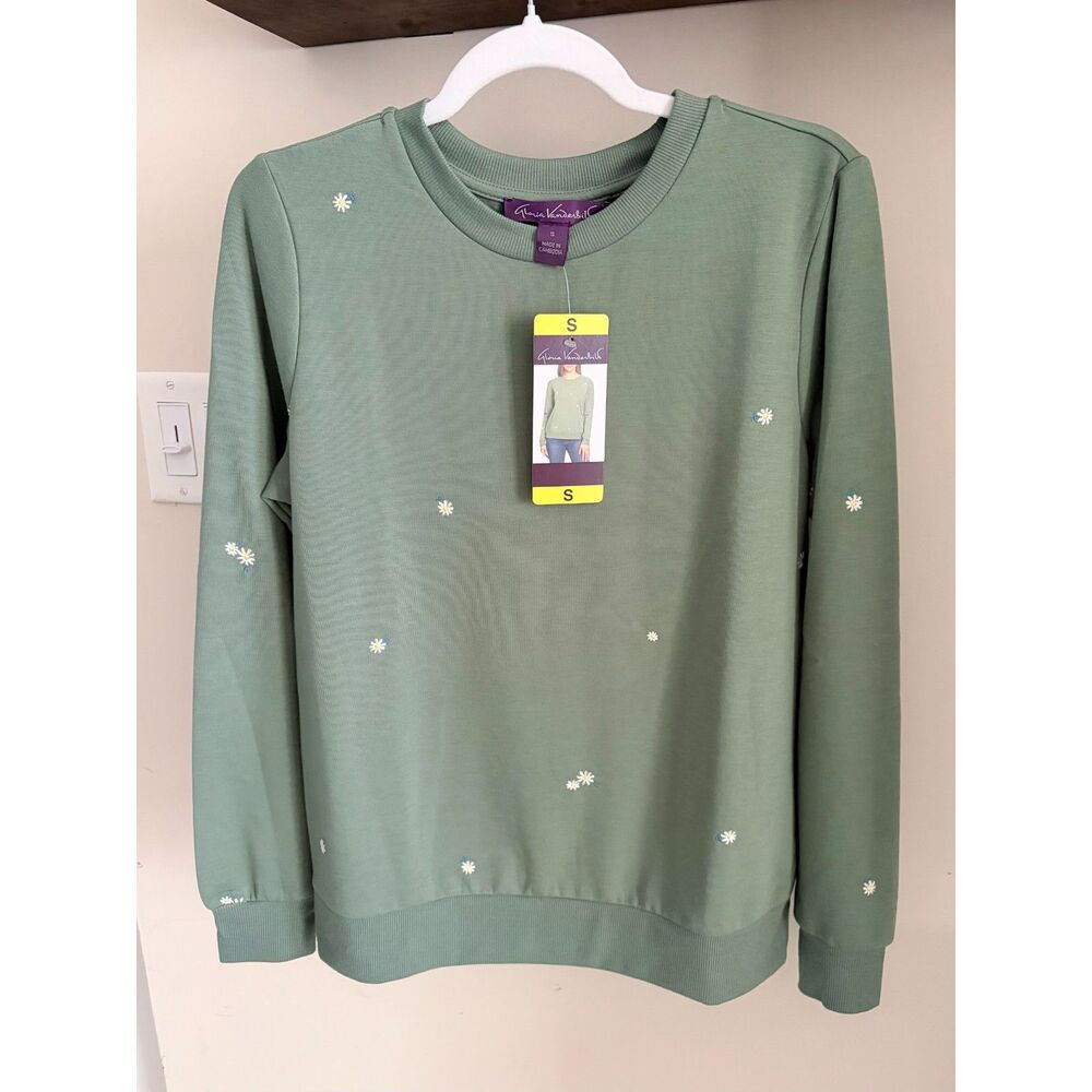 Gloria Vanderbilt - Women's Floral Embroidered Sweatshirt - Brand New!